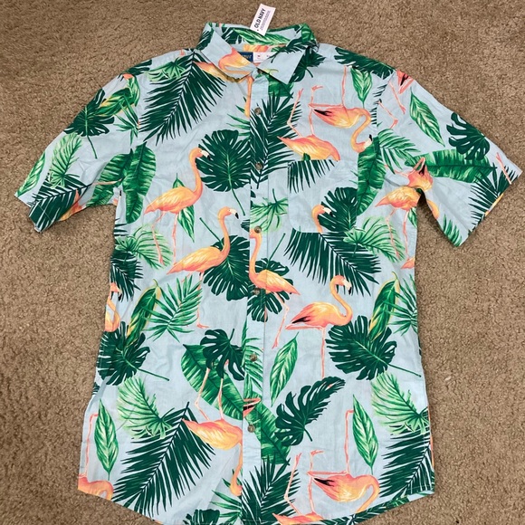 Old Navy Short-Sleeve Printed Camp Shirt - Picture 3 of 4